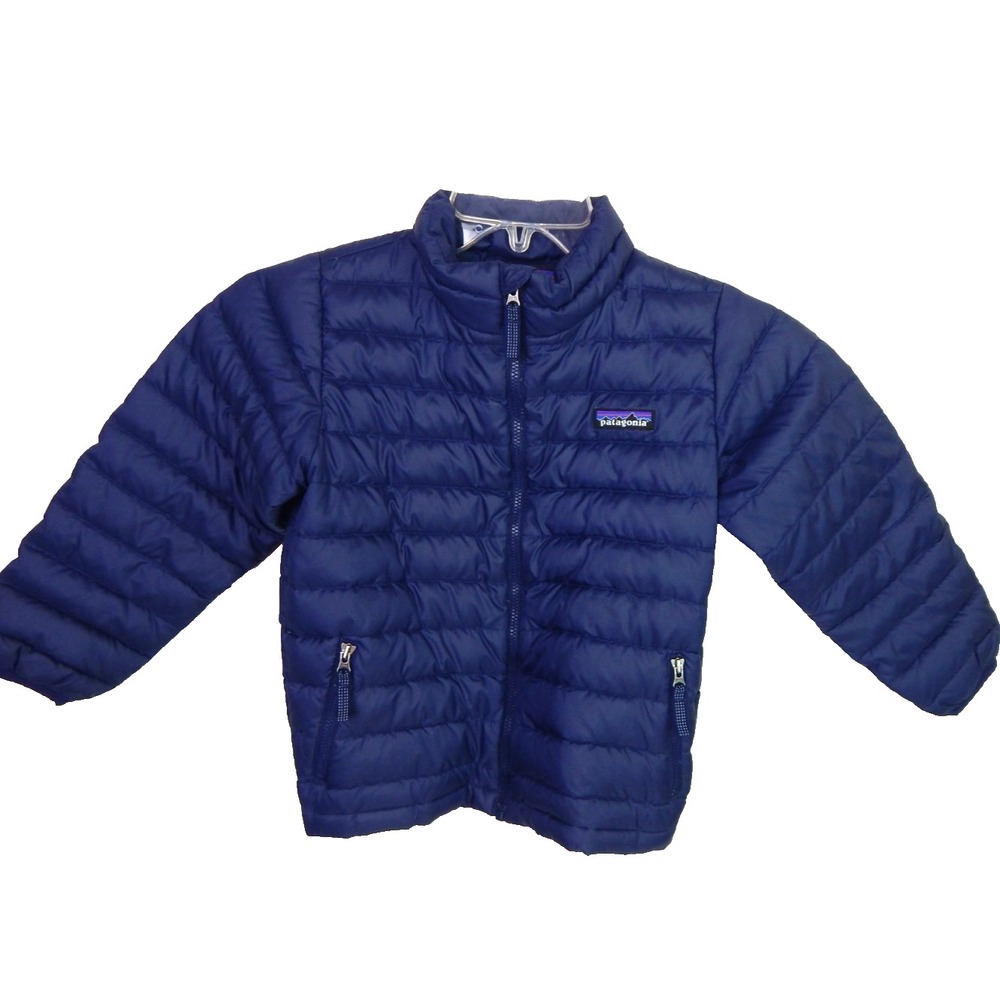 Patagonia Kids Jacket 'Baby Down Sweater' Navy Blue Full Zip Puffer